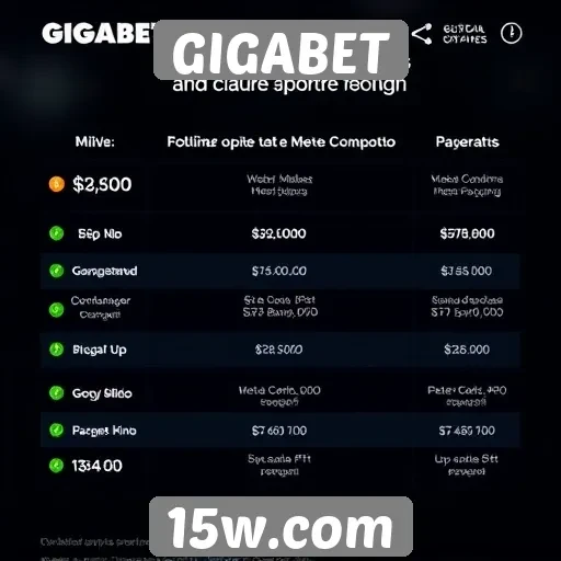 Exploração das opções de pagamento no GIGABET
